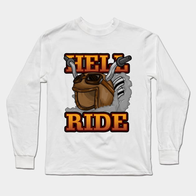 Motorcyclist with Sunglasses and Motorcycle Long Sleeve T-Shirt by Markus Schnabel